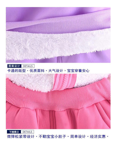 Conjunto De Ropa De Invierno De Felpa Cálida, Chamarra Con