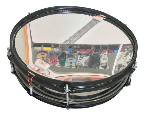 Imagen 3 de 9 de Redoblante Para Murga Chato 14x3 Pulgadas Metalico