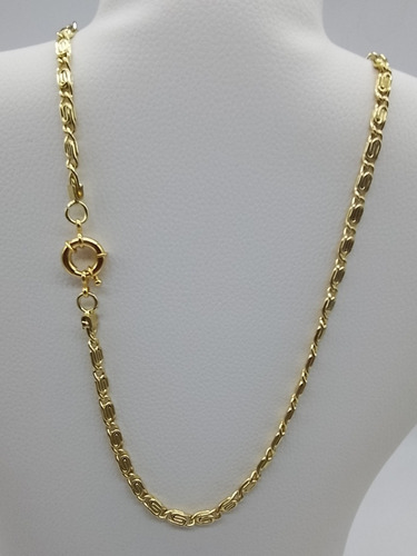 Cadena De 60 Cm C1733 Enchapada En Oro 18k Con Sello