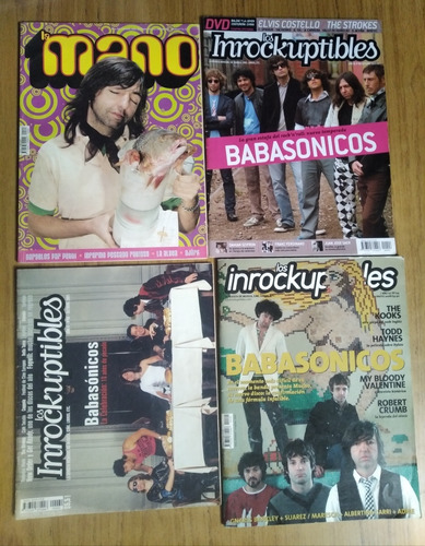 Lote X 4 Revistas Inrockuptibles/ La Mano - Babasónicos