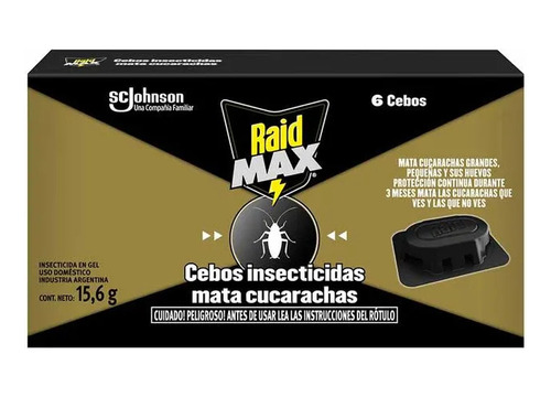 Cebos Mata Cucarachas 6u 15.6g Raid Max