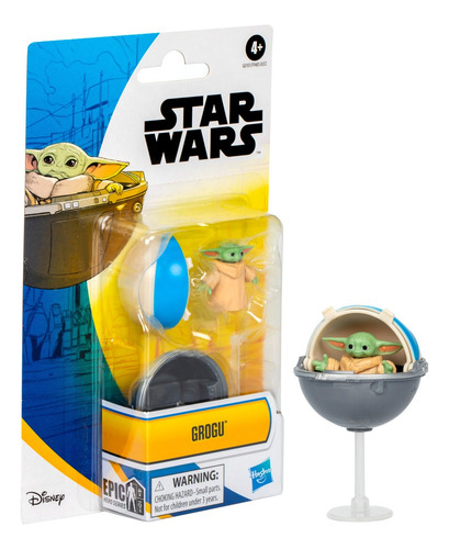 Figura De Grogu Con Aerocuna, Star Wars Epic Hero Series