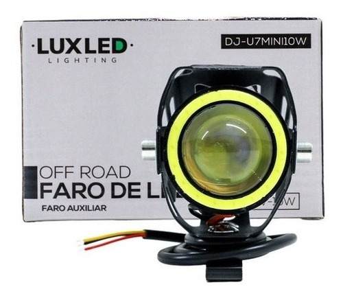 Imagen 3 de 9 de Par Faros Ojo De Angel Cree Led Proyector Con Lupa Moto U7