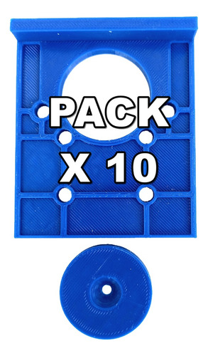 Pack X 10 Plantillas 35mm Bisagra Cazoleta Con Centrador