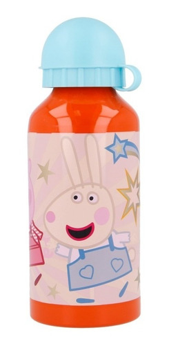 Cantimplora Botella Aluminio Con Tapa Peppa Pig Cerdita 