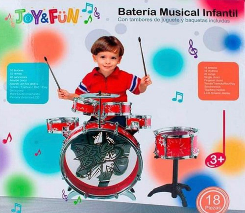 Batería Musical Infantil Joy & Fun Set 18 Piezas