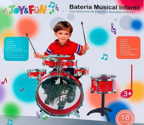 Batería Musical Infantil Joy & Fun Set 18 Piezas 