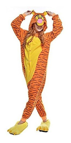 Jump Adult Jump Tiger Unisex Pijamas Halloween Onesie T...