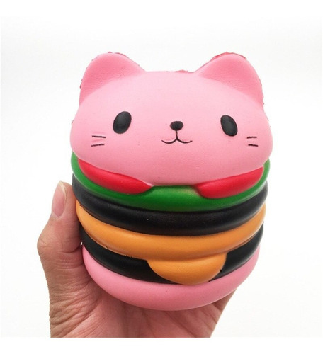 Dibujos Animados Gato Hamburguesa Squishes Juguete Squishy S