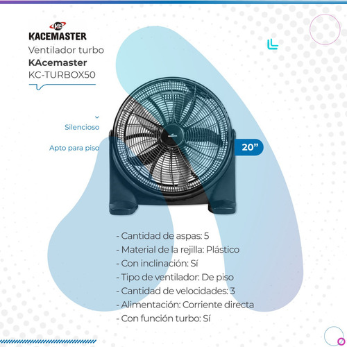 Imagen 2 de 7 de Turbo Ventilador Kacemaster 20 Kc-turbox50
