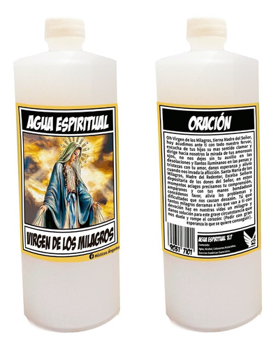Agua Espiritual Virgen De Los Milagros