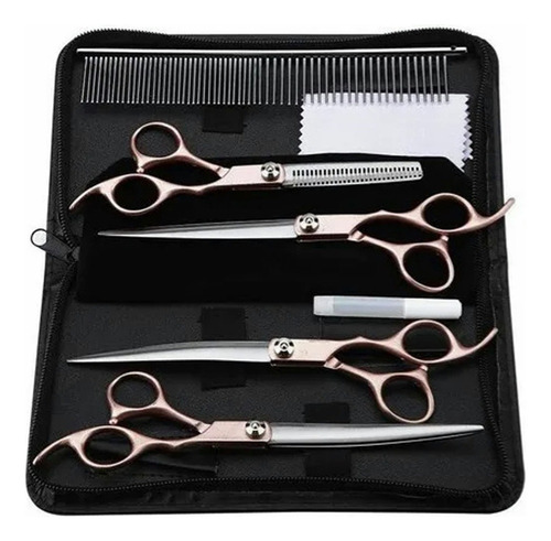 - 4 Tijeras Profesional Estilista Barbero Peluquero Peine