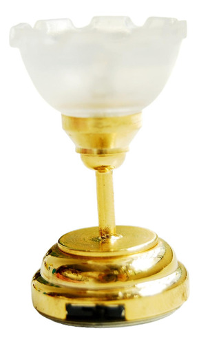 4 :12 Escala Casa De Muñecas Miniatura Blanca Pantalla Led
