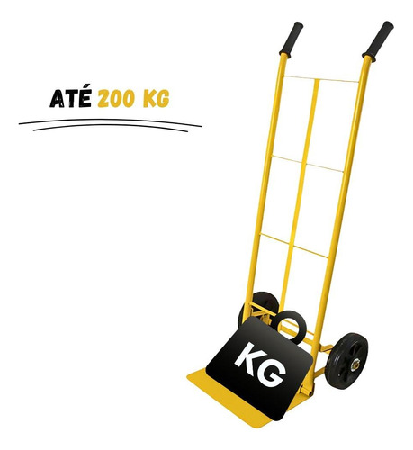 Carrinho Armazém Para Carga 200 Kg Pneu Maciço A-200ev Evald
