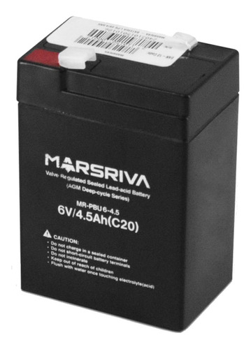 Batería 6v 4.5ah Marsriva Ups Lámpara Alarma Cerco Eléctrico