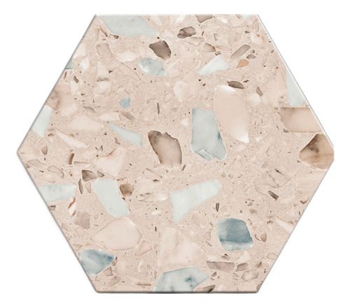 Revestimiento Ceramico Hexagonal 20x23 Terrazo Beige