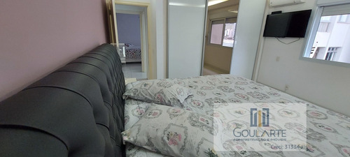 Imagem 11 de 30 de Apartamento Alto Padrão Com 2 Dormitórios Sendo 1 Suíte, Lazer No Condomínio E Vista Total Para O Mar. - 3578