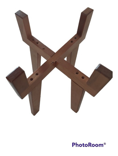 Soporte Maceta Florero Base De Madera Decorativo Set 3 Piez