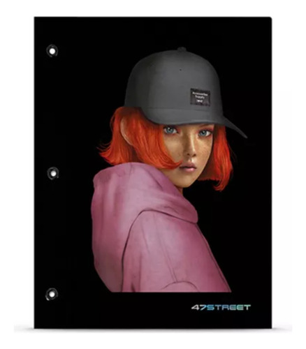 Carpeta N3 2 Tapas Mooving 47 Street - 1003213 Color Niña Con Gorra