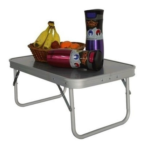 Imagen 2 de 6 de Mesa De Aluminio Plegable Auxiliar Camping Ecology Lite S