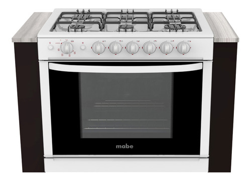 Cocina Mabe ProfesionalEMC80170 color blanco con puerta con visor