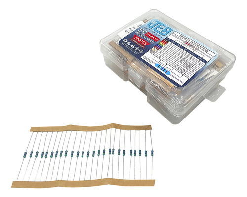 740 Piezas 37 Valores 1% 1/4w Kit Electrónica Resistencias Incluir 1 2.2 47 100 220 470 1k 10k Ohms Jebhanne