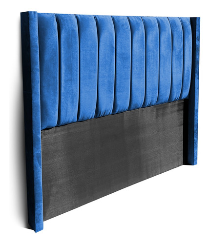 Respaldo 2 Plazas Tubular Azul Click Enmaderado