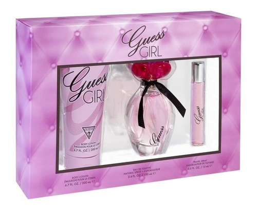 Set Perfume Dama Marca Guess Girl 3 Pz Original Importado