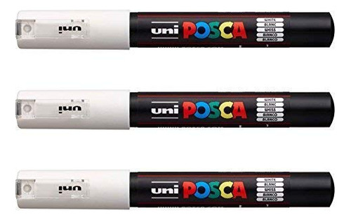 Posca Pc-1m De Uni-ball - Blanco [paquete De 3]