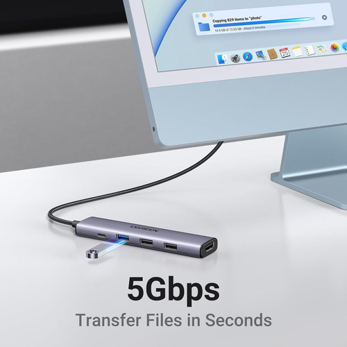 Ugreen Revodok Usb-c Hub 5 En 1 Adaptador 4k Hdmi 100w Pd