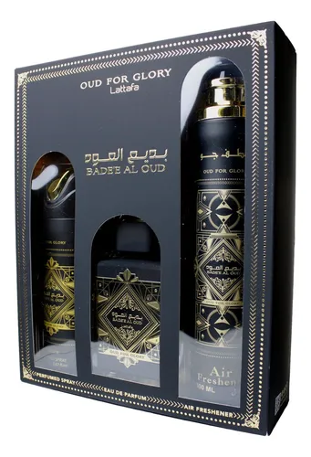 Set Lattafa Badee Al Oud Collection Oud For Glory 3pz | Cuotas sin interés