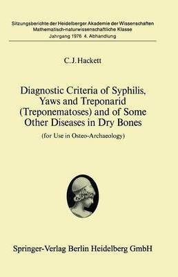 Libro Diagnostic Criteria Of Syphilis, Yaws And Treponari...