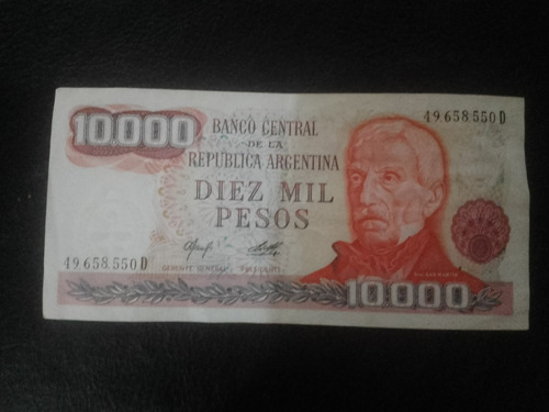 Billetes 10.000 Y 100.000 Del Año 1970 Ley Bot Sin Circ. 