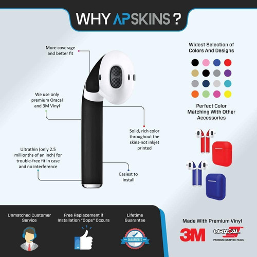 Apskins Envolturas  Compatible Con Apple AirPods 2 Y 1 Skins