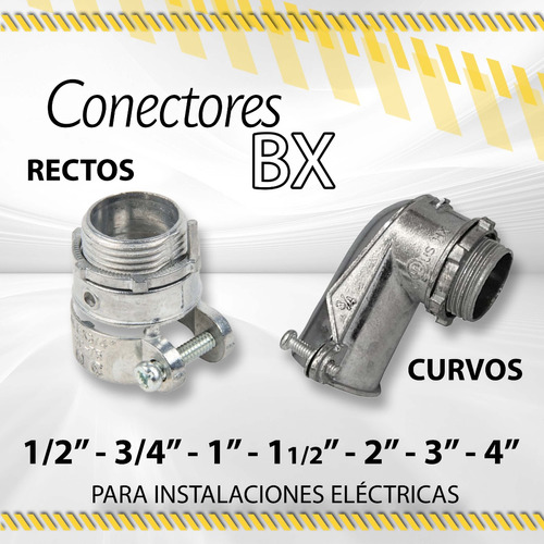 Conector Bx Rectos Y Curvos Desde 1/2  Hasta 4  Electricidad