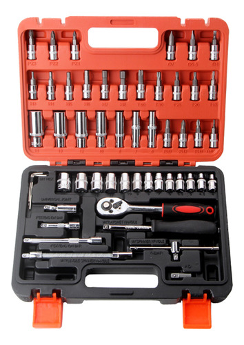 Juego De Llaves.enchufes 53pcs, 1/4 Pulgadas, Estuche Incl