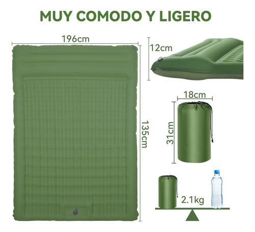 Colchón De Aire Doble Para Acampar