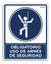 Comprar Señalamiento Obligatorio Uso Arnes De Seguridad 40x50