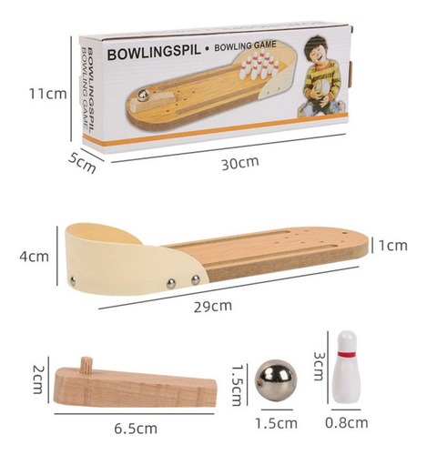 Mini Boliche Juego De Mesa Portátil Juguete Creativo