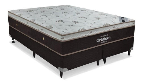 Cama Box E Colchão Sleep King Queen (158x198) - Ortobom Cor Marrom