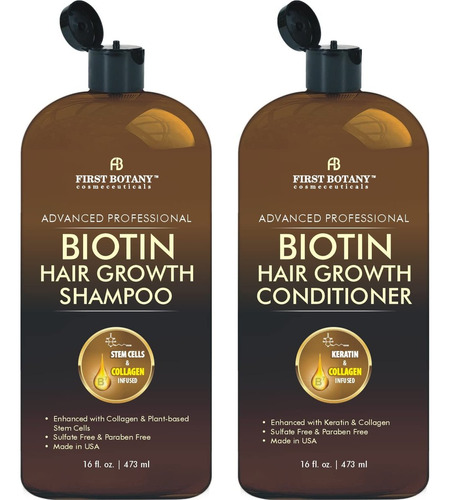 Shampoo E Condicionador Antiqueda First Botany 16 Oz X2