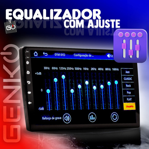 Multimídia Bluetooth Carplay Espelha Sem Fio Corolla 9p Kit