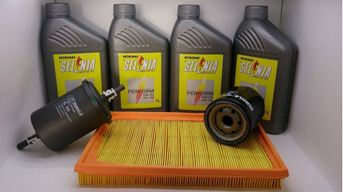 Óleo 5w40 Sintetico + Filtros Vw Fox Gol G4 1.0 8v Flex