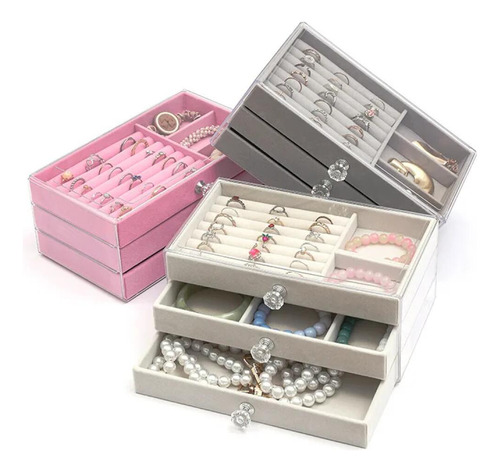My Joyero Estilo Cajón, Caja Expositora De Joyas, Beige
