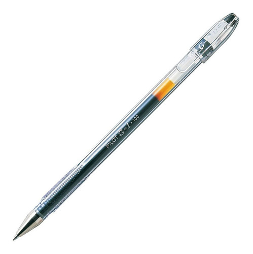 Lapiz Tinta Gel 05mm Negro Cuerpo Cristal Punta Metal Pilot