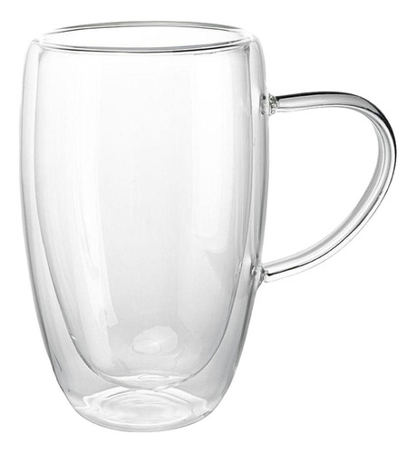 Cf 4 Taza De Café De Cristal De Doble Pared Moderna Con Asa