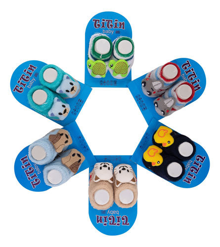 Calcetín Para Bebe Con Peluche 6 Pares