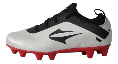 Botines Topper Nene Stingray Mach 3 Fg Kids Plata rojo