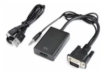 Comprar Adaptador Convertidor Vga A Hdmi Convertidor Audio Cable 