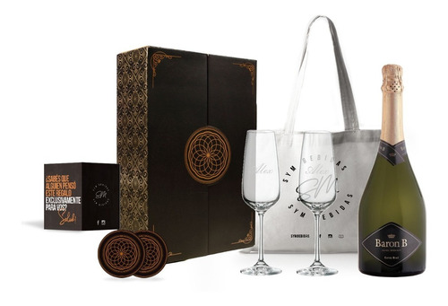 Experiencia Champagne Baron B 750ml Box + 2 Copas Vidrio